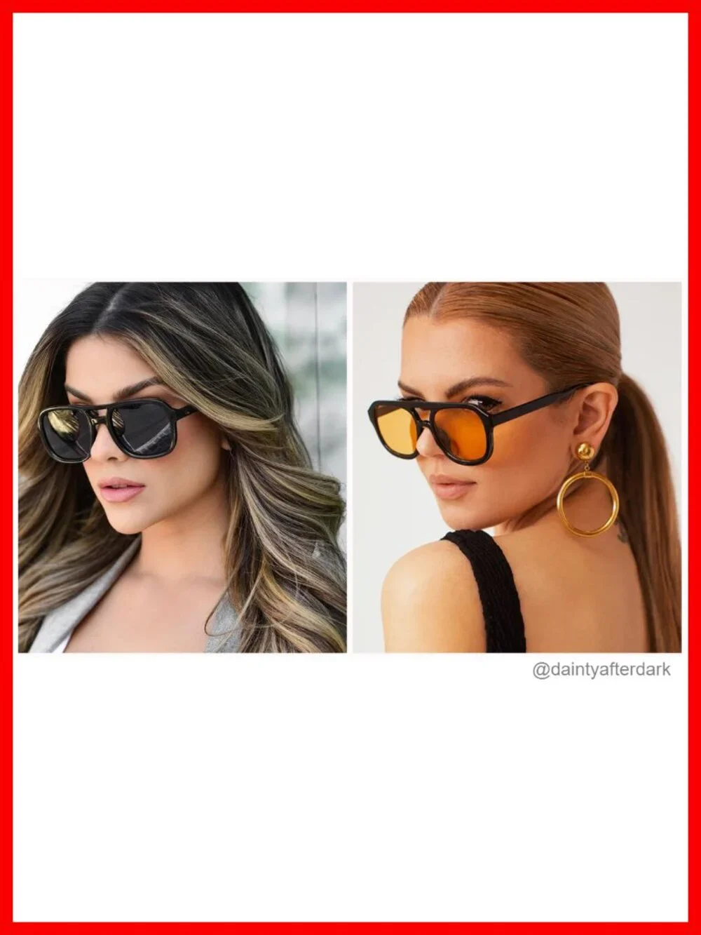 Oversized Square Aviator Sunglasses with Blue Lens, UV400 Protection, PC Frame